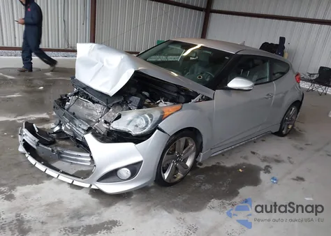 2013 Hyundai Veloster Turbo W/Black from USA, damaged, VIN KMHTC6AE0DU136558